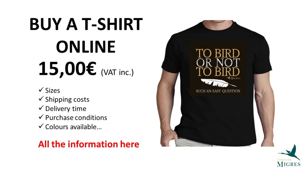 Cartel compra camisetas INGLÉS